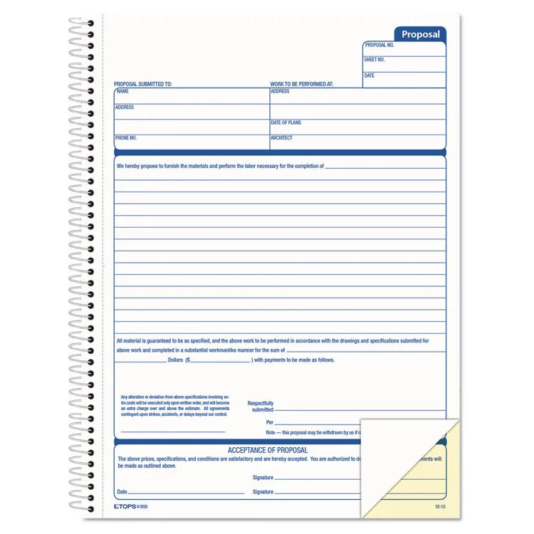 TOPS BUSINESS FORMS-41850
