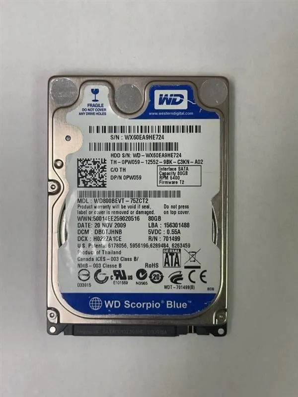 Western Digital-WD800BEVT-75ZCT2