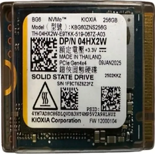 KIOXIA AMERICA,-KBG60ZNS256G