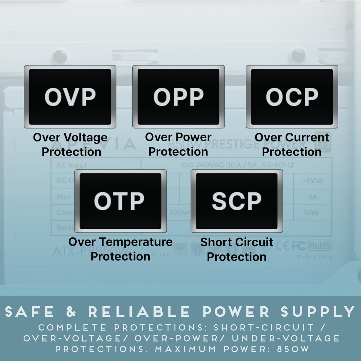 Apevia-ATX-PR850W-WH