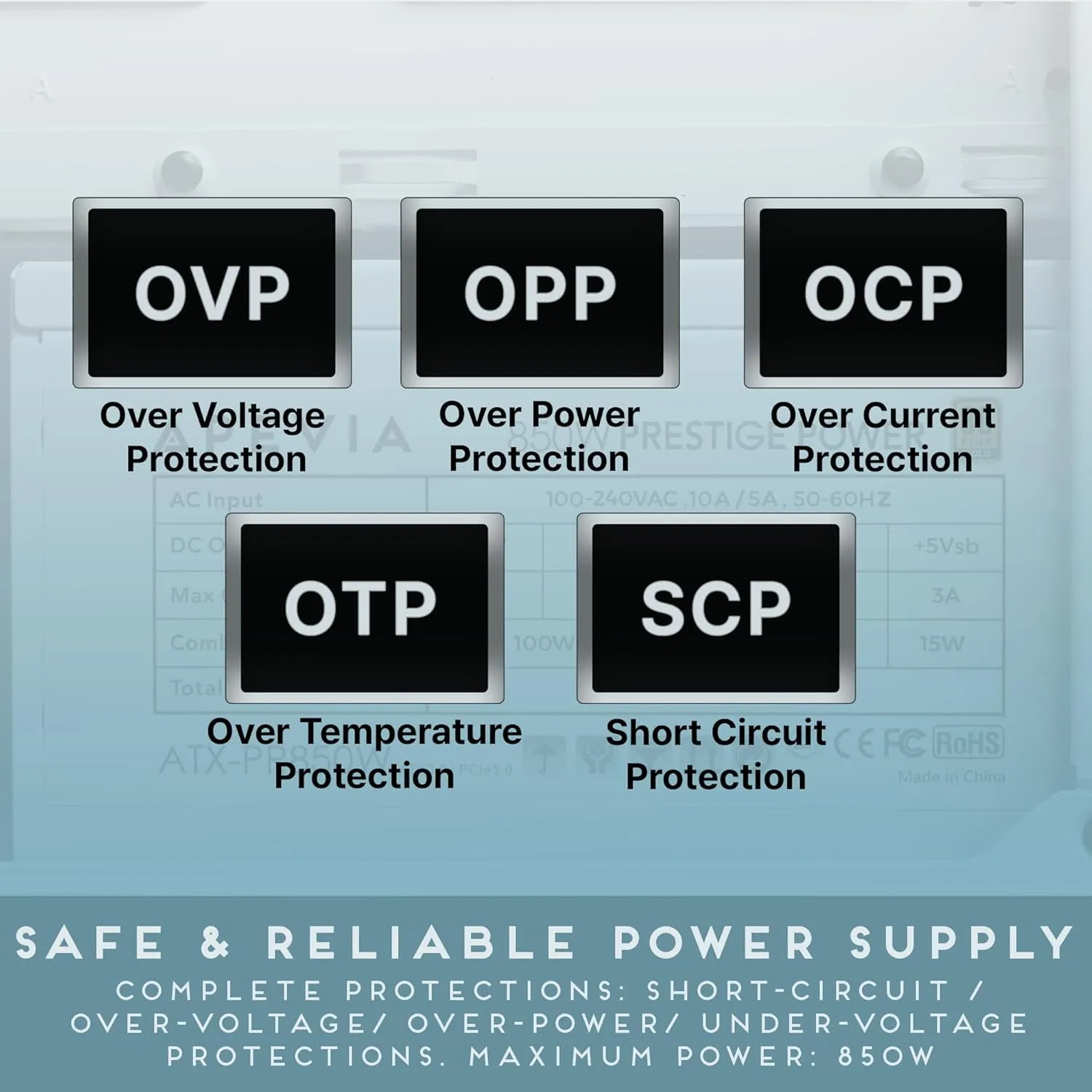 Apevia-ATX-PR850W-WH