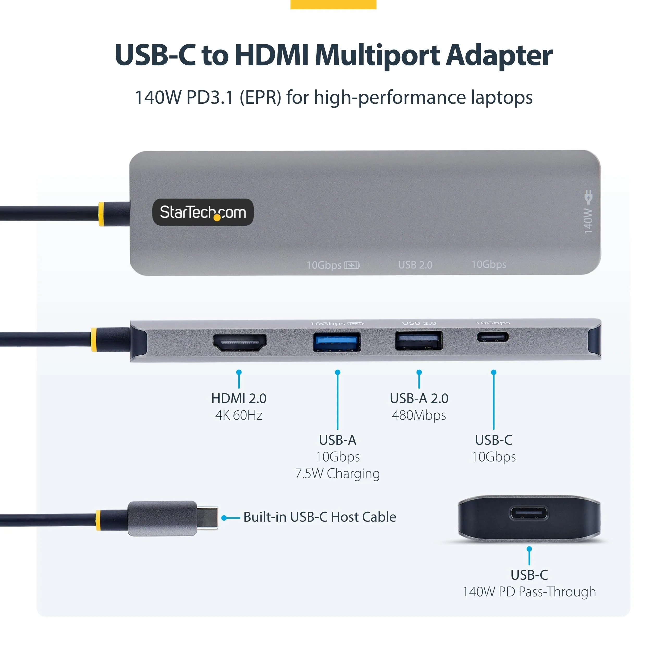 STARTECH-164B-USBC-MULTIPORT